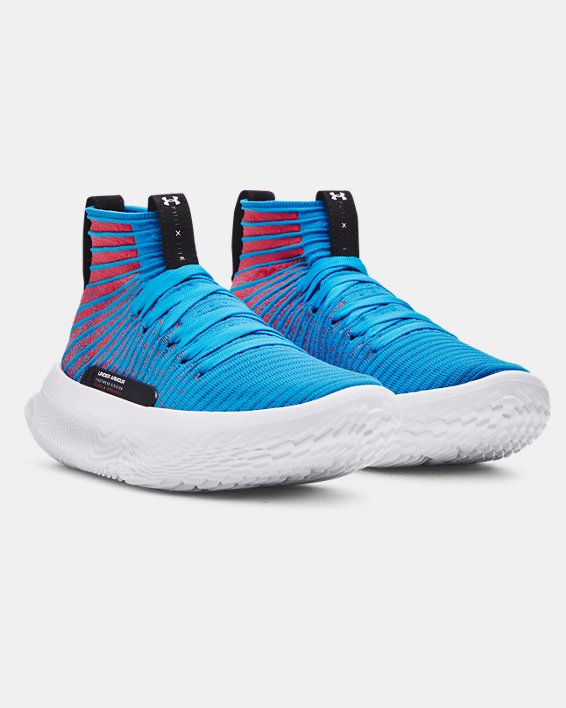 Unisex UA FUTR X ELITE Basketball Shoes in Blue image number 3